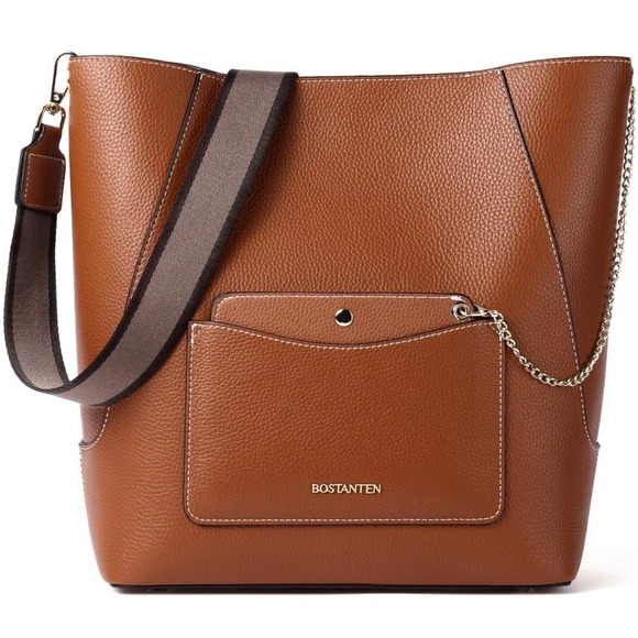 Bostanten Lotty Classic Designer Leather Hobo Bag for Travel or Daily Commute - Picture 3 of 16